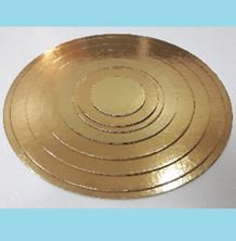 Picture of 6 INCH GOLD CAKE CARD ROUND DOUBLE THICKNESS 3MM